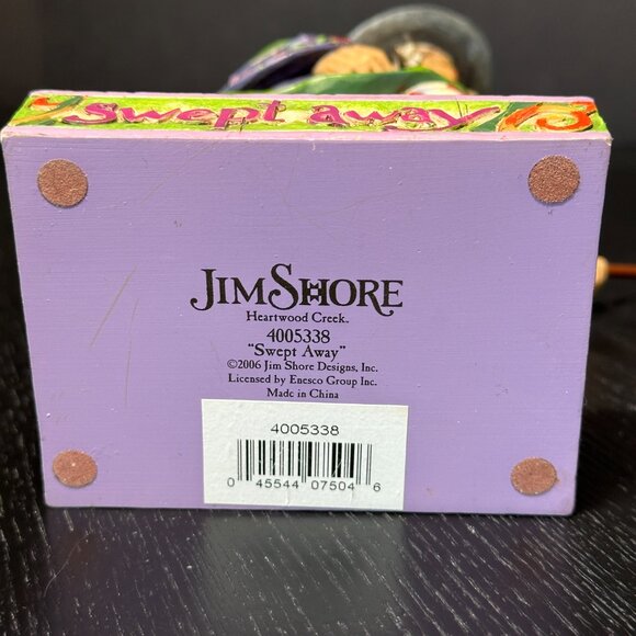 Jim Shore Heartwood Creek "Swept Away" Witch on Broom w/Black Cat - 2006 - Picture 7 of 10